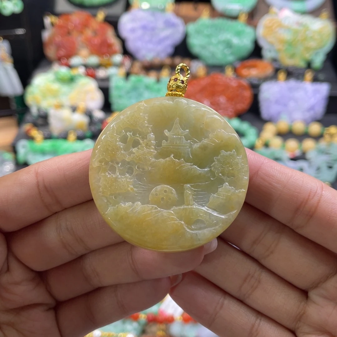 翡翠未镶嵌颈饰代编织