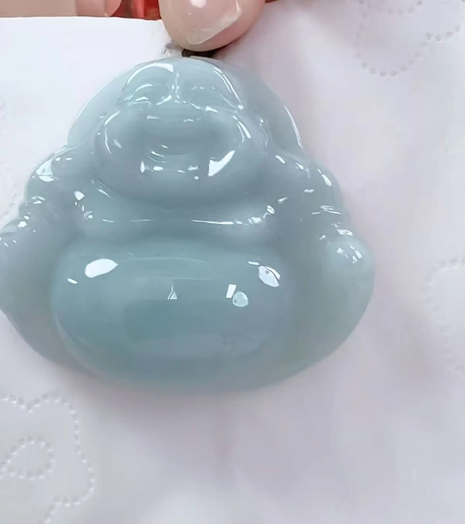 天然翡翠A货佛公（多样性发货只发一个）宽45-51高41+厚11-13送绳