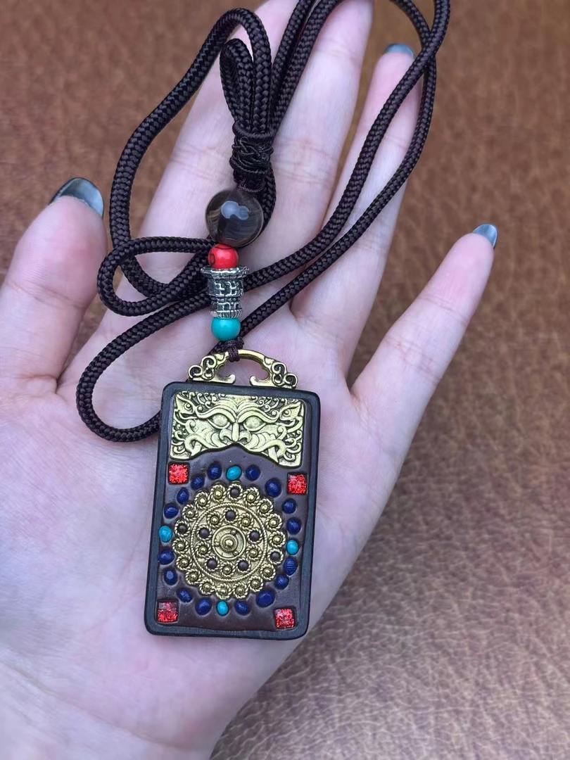 S0487 黑檀木项链无礼盒