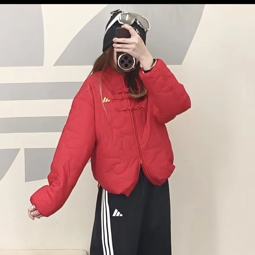 adidas/阿迪达斯女款新中式新年马年新款保暖运动休闲棉服KS0630