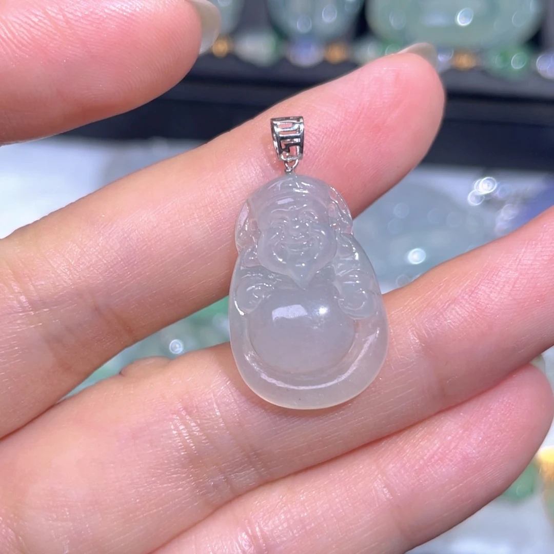 颈饰18K金镶嵌翡翠翡翠