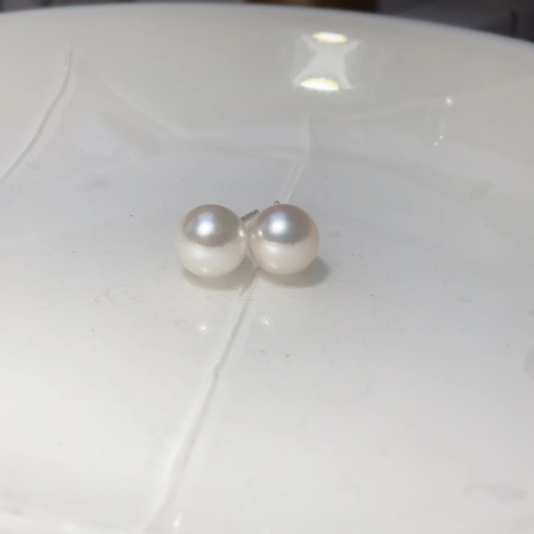 海水珍珠耳饰银S925镶嵌2