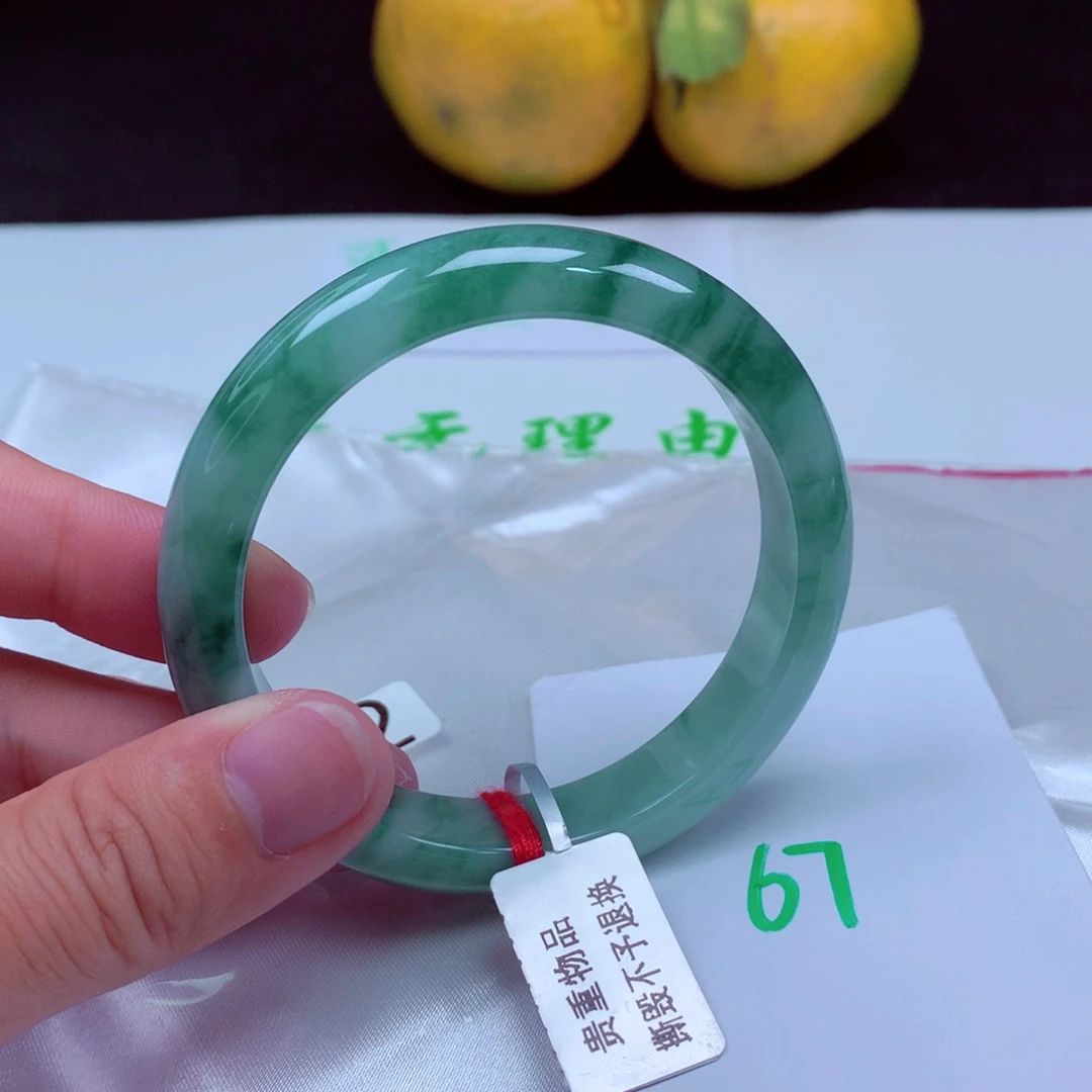 未镶嵌手镯翡翠缅甸天然A货翡翠手镯55