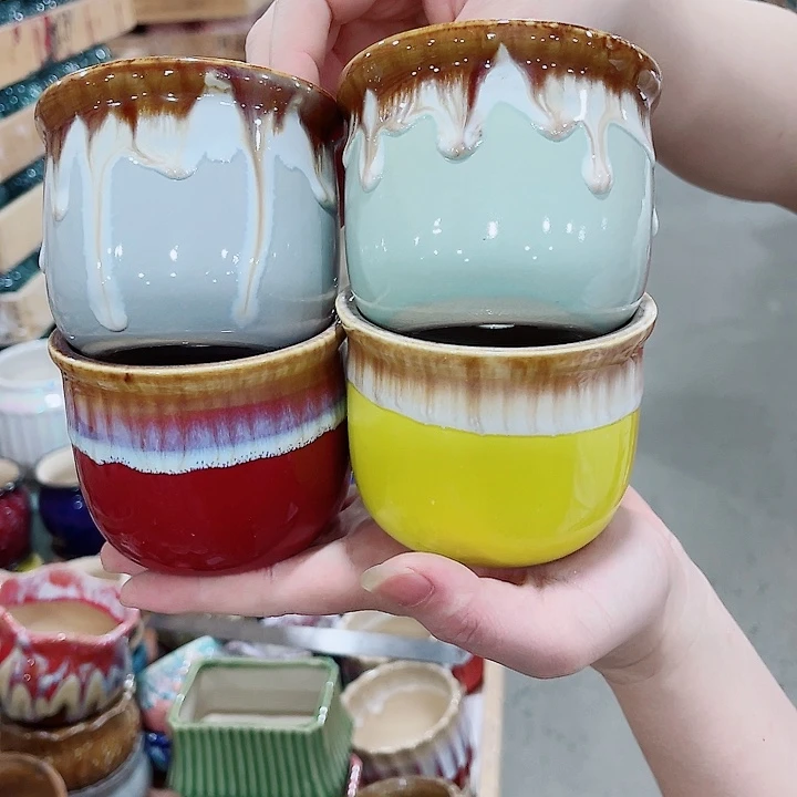 有孔，凑10元包邮陶瓷花盆发货！