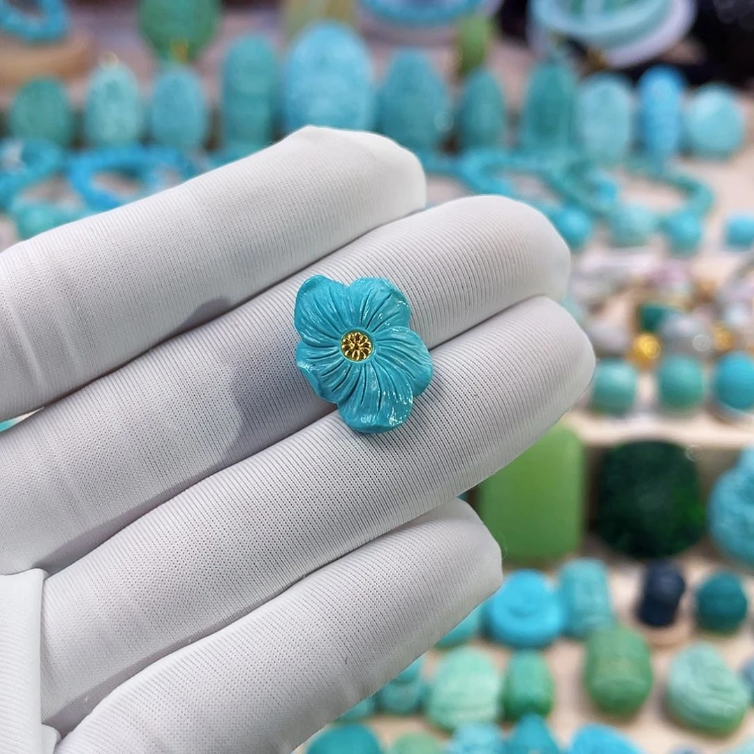 绿松石珠宝奇石未镶嵌a***ღ