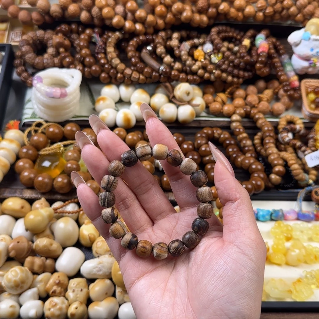 菩提根/象牙果吊坠贡木素圈（10mm）