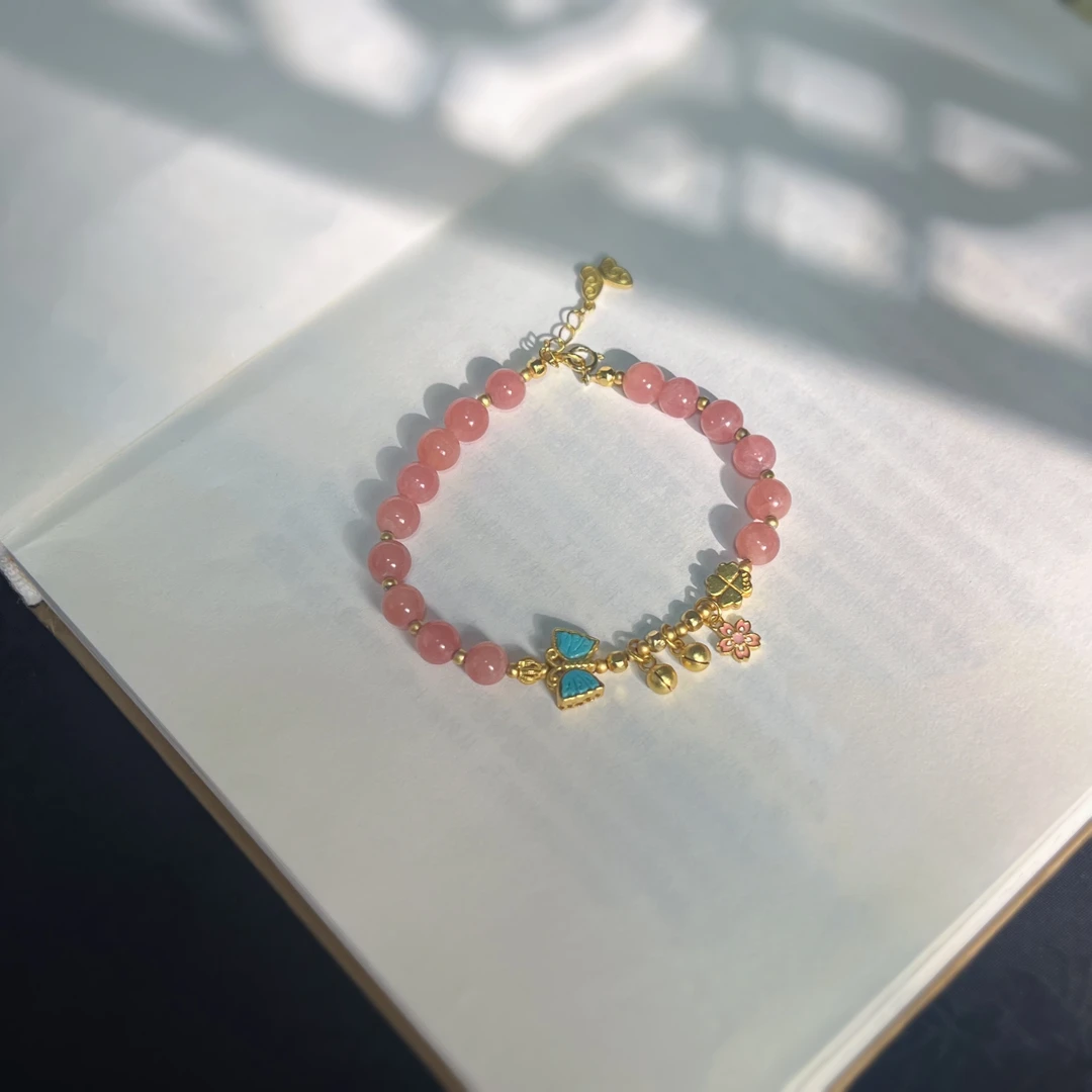 【扶摇叙珠宝】天然冰种红纹石手串