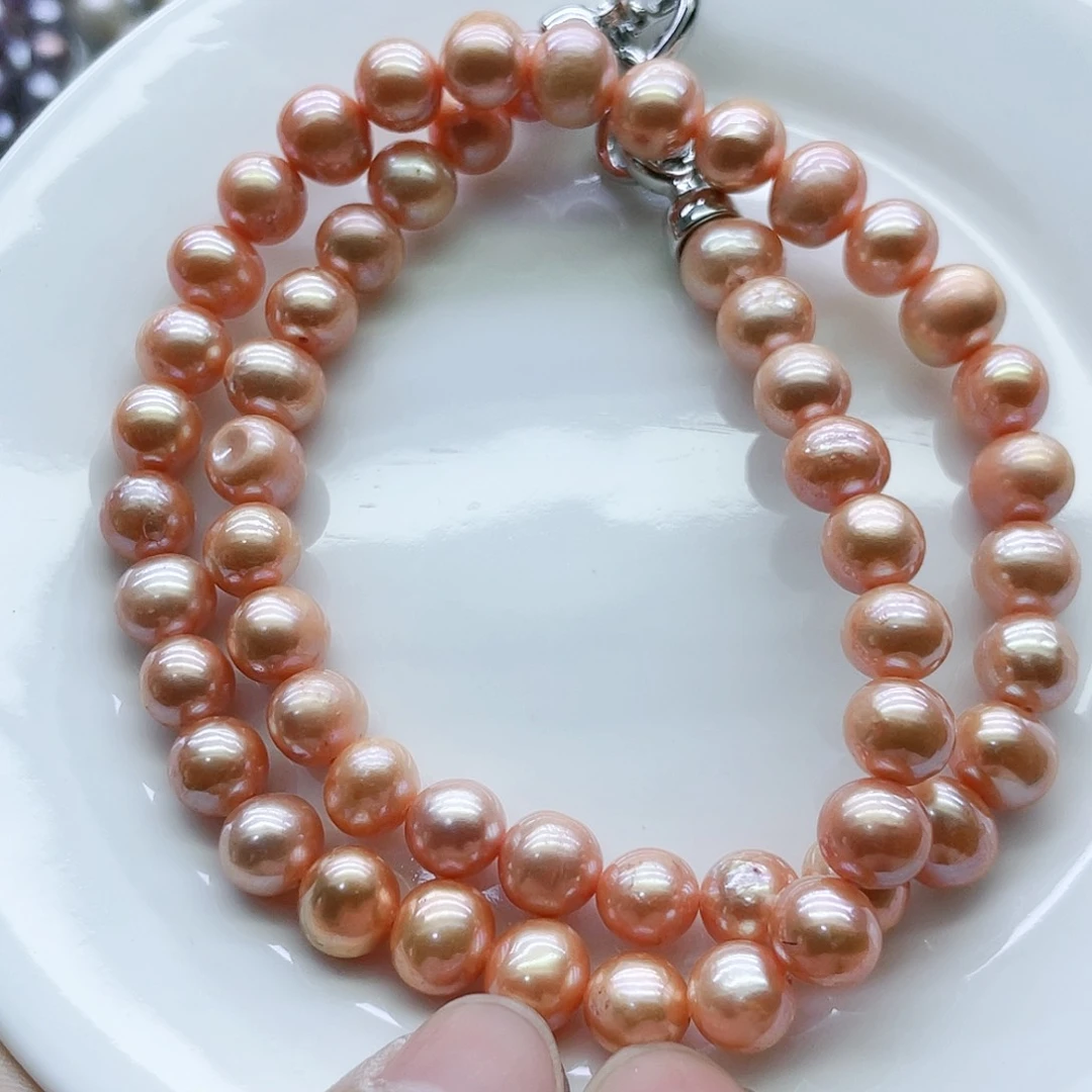 淡水珍珠颈饰钛钢