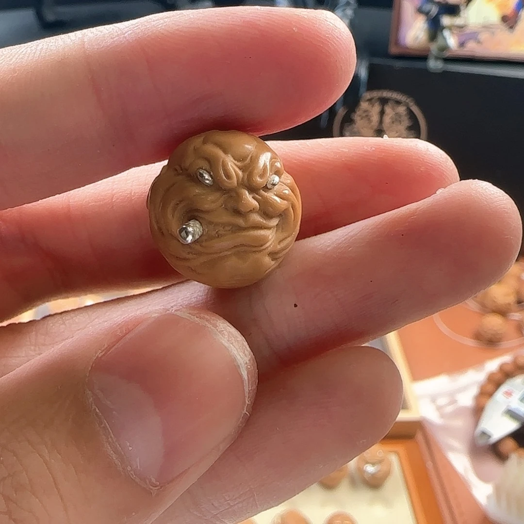 猴头核桃吊坠拽爷银