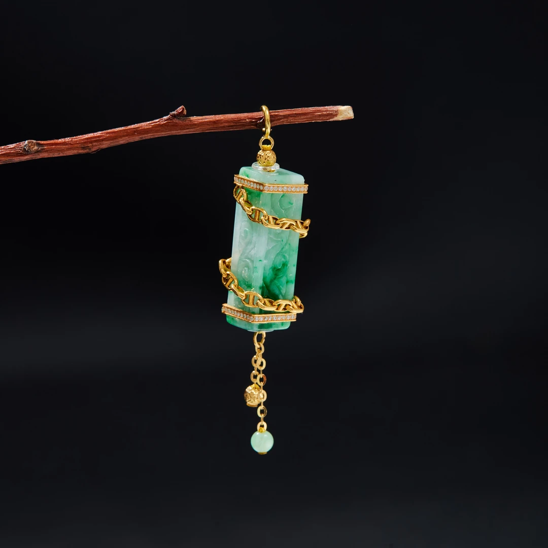 【云上雅岚】南风丨18K翡翠吊坠-多样性发一件-XYGD9991041-B