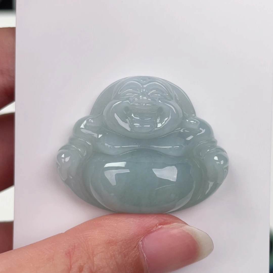 翡翠未镶嵌颈饰佛公
