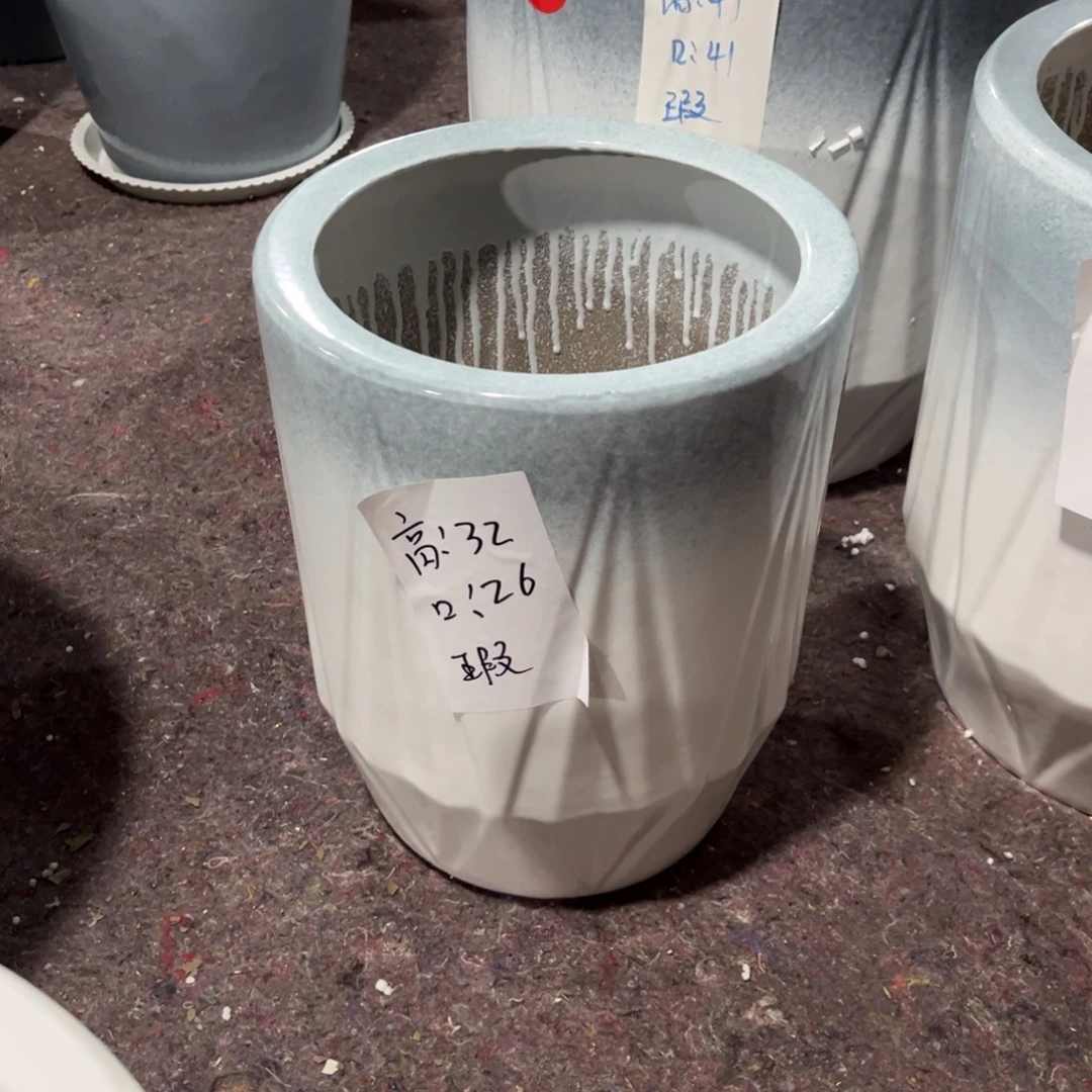 钻石蓝色小号一个花盆