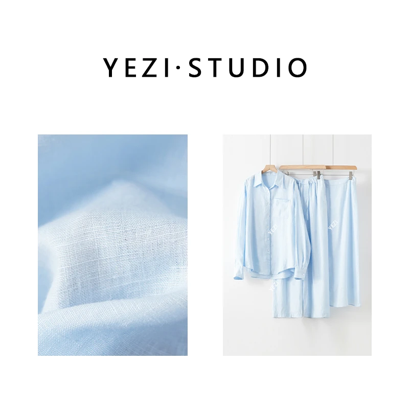 单件【樱花季】亚麻松弛防晒衬衫裤子半裙25215001（36001/33003）