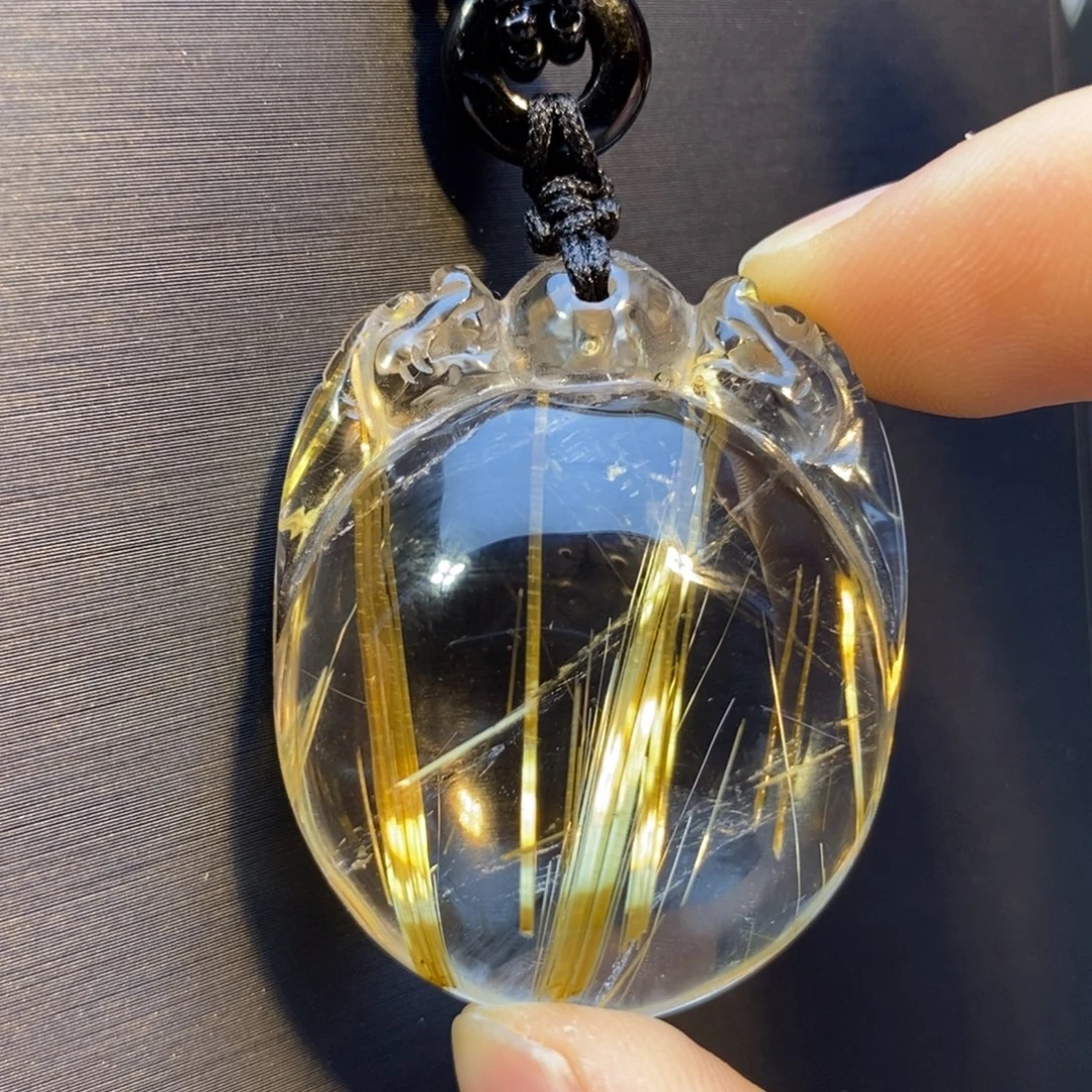 颈饰水晶未镶嵌钛晶貔貅吊坠