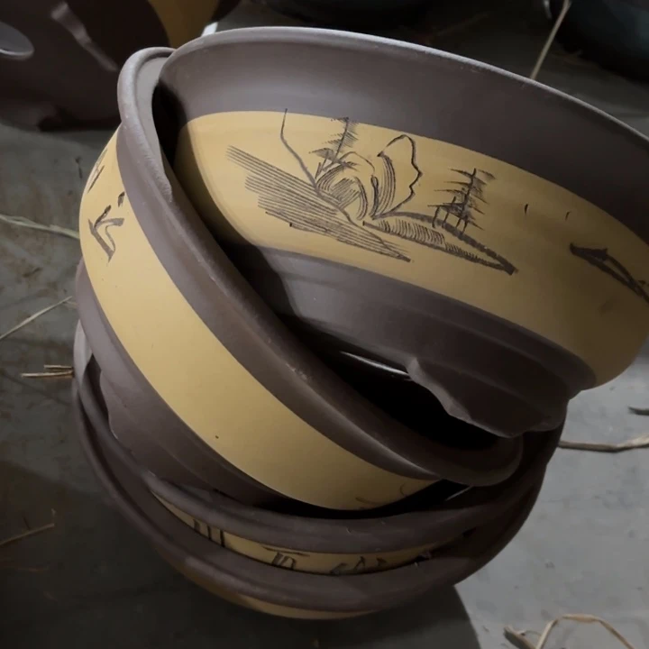 紫砂花盆   100-4。  33-14