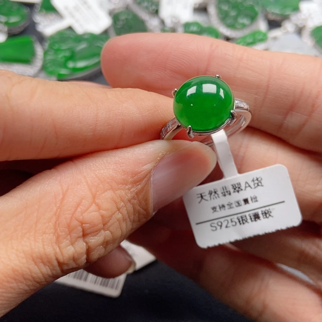 翡翠银S925镶嵌颈饰