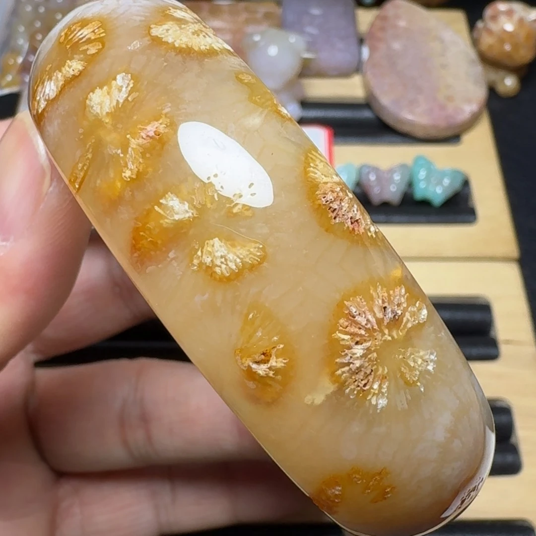 硅化玉纯天然色有机玉石未镶嵌59.8圈口