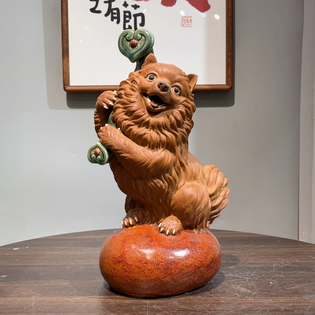 常***顺陶瓷限量狗生肖石湾陶