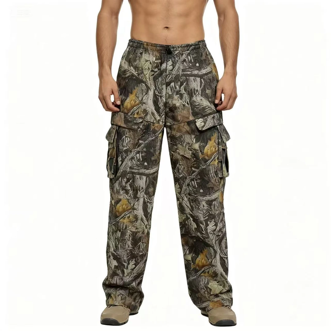 男士春秋迷彩工装裤宽松印花户外多口袋休闲裤 117-C