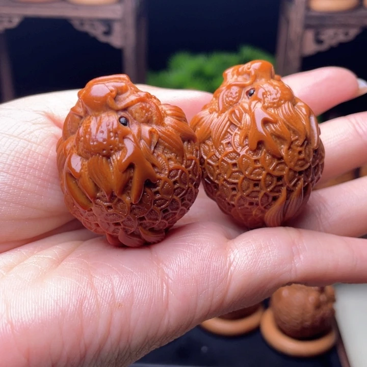 吊坠橄榄核金币龙龟手球3.5