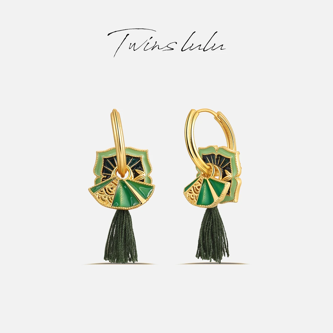 TWINS LULU流光风秋上新气质国潮新中式流苏耳环秋上新TSL1670
