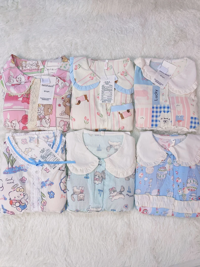 【星辰双长】春秋季夏季2025新款长袖长裤卡通可爱睡衣女家居服