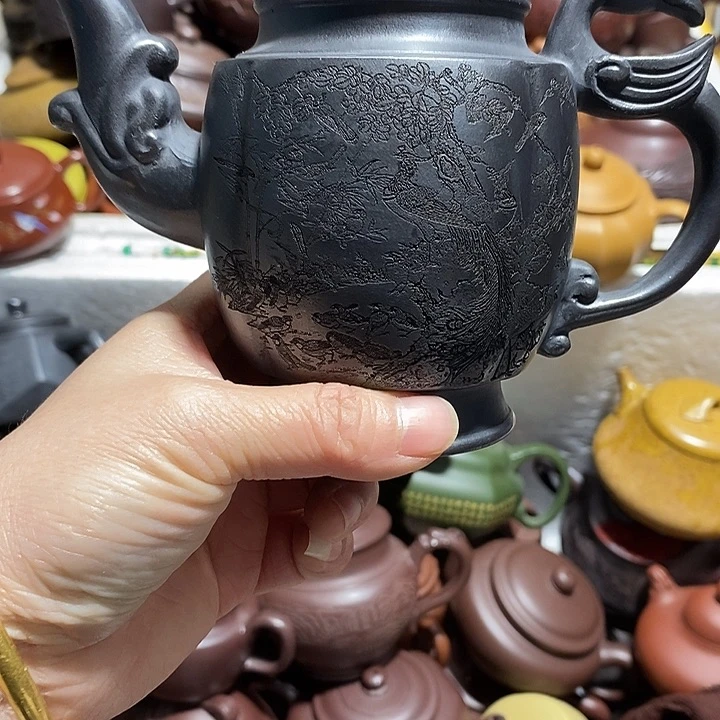 紫砂茶壶微瑕微笑