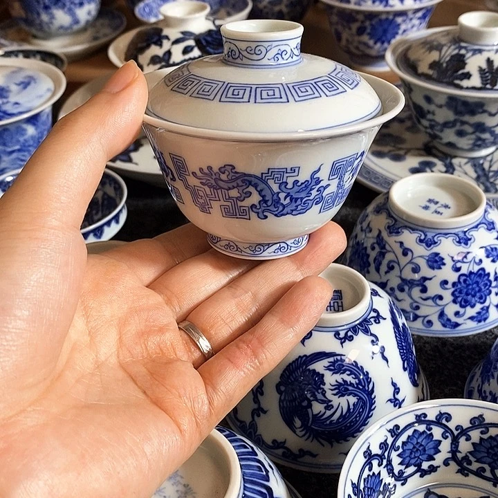 【至坤承器】夔龙盖碗