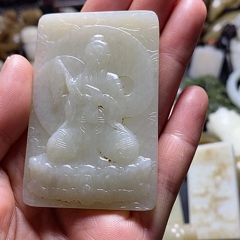 【闪购商品】和田玉（糖玉）挂件未镶嵌闲**鹤