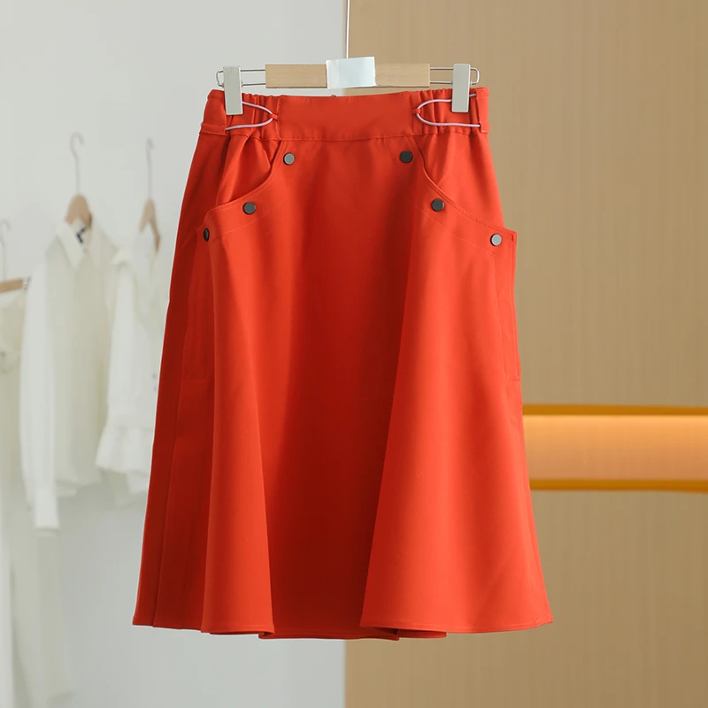 【半价q仓-唐长老自营】货号11287女装春秋短款简约腰裙JTZ