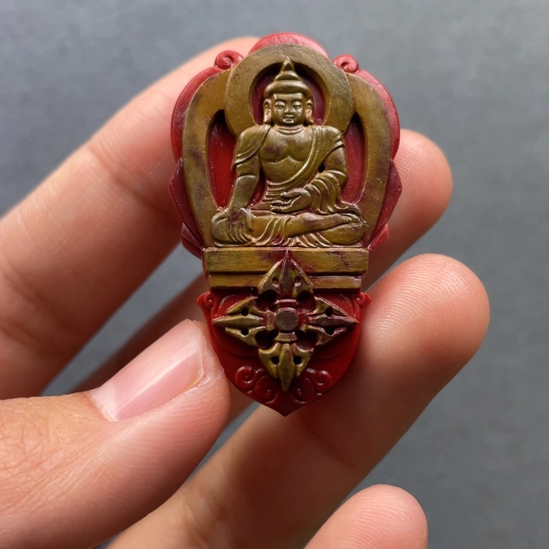 南红玛瑙未镶嵌配饰阿弥陀佛