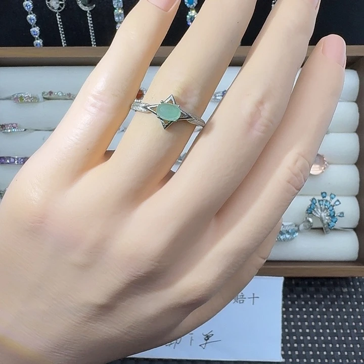 戒指祖母绿合金1236