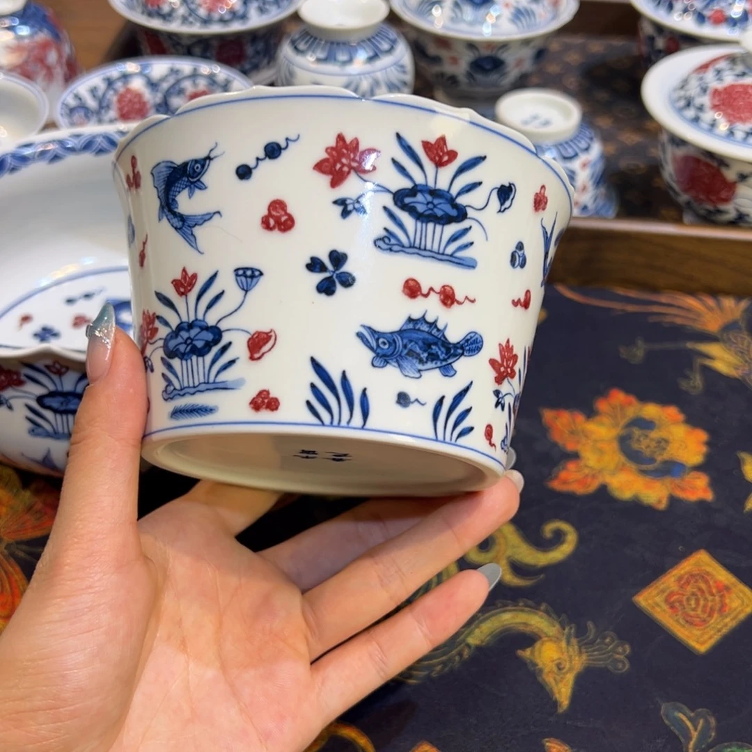 陶瓷摆件景德镇陶瓷茶器百宝箱