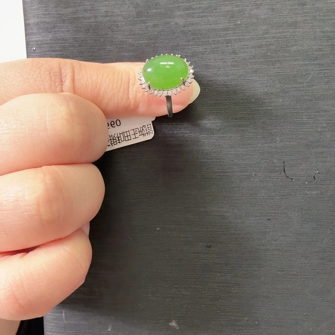 银S925镶嵌戒指和田玉仓库