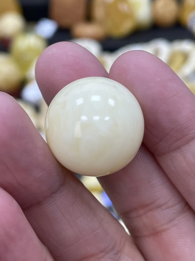 俄料琥珀蜜蜡浓蜡白花微花粉性价比款20.3mm