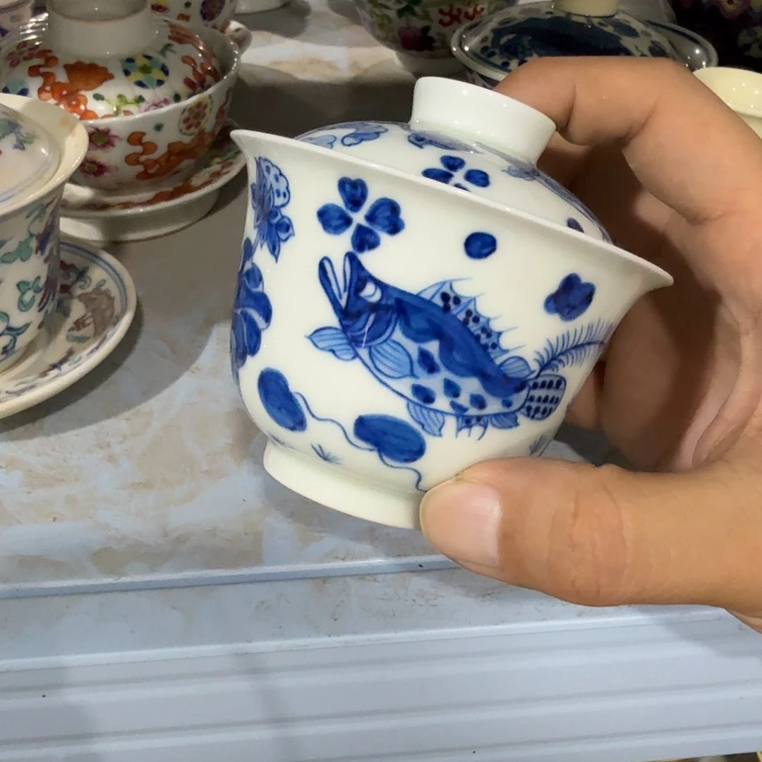 瓷片摆件手绘瓷器全部处理
