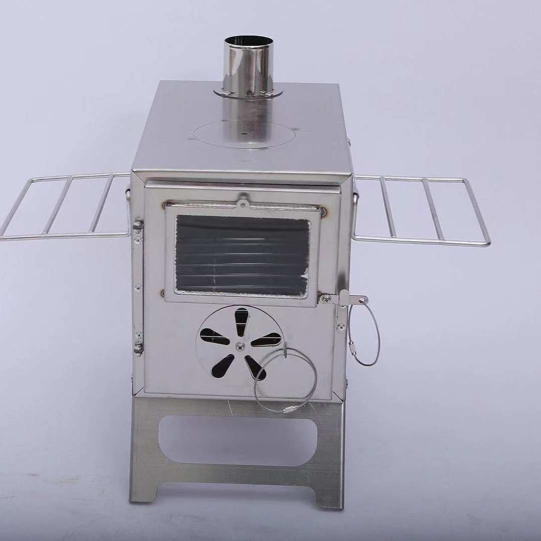 不锈钢户外露营柴火炉可折叠帐篷取暖炉围炉煮茶便携式烧烤炉包邮