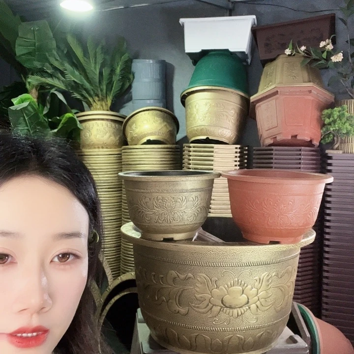 圆形40花盆5个有孔