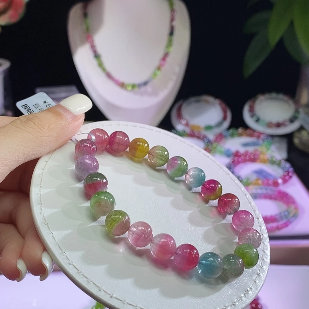 未镶嵌手链碧玺西瓜