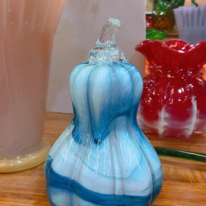 琉璃琉璃花瓶高21口11