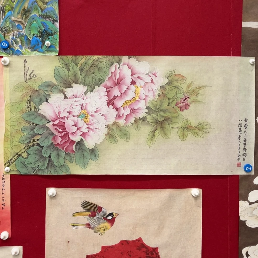 国画绘画作品多次参加全国美展