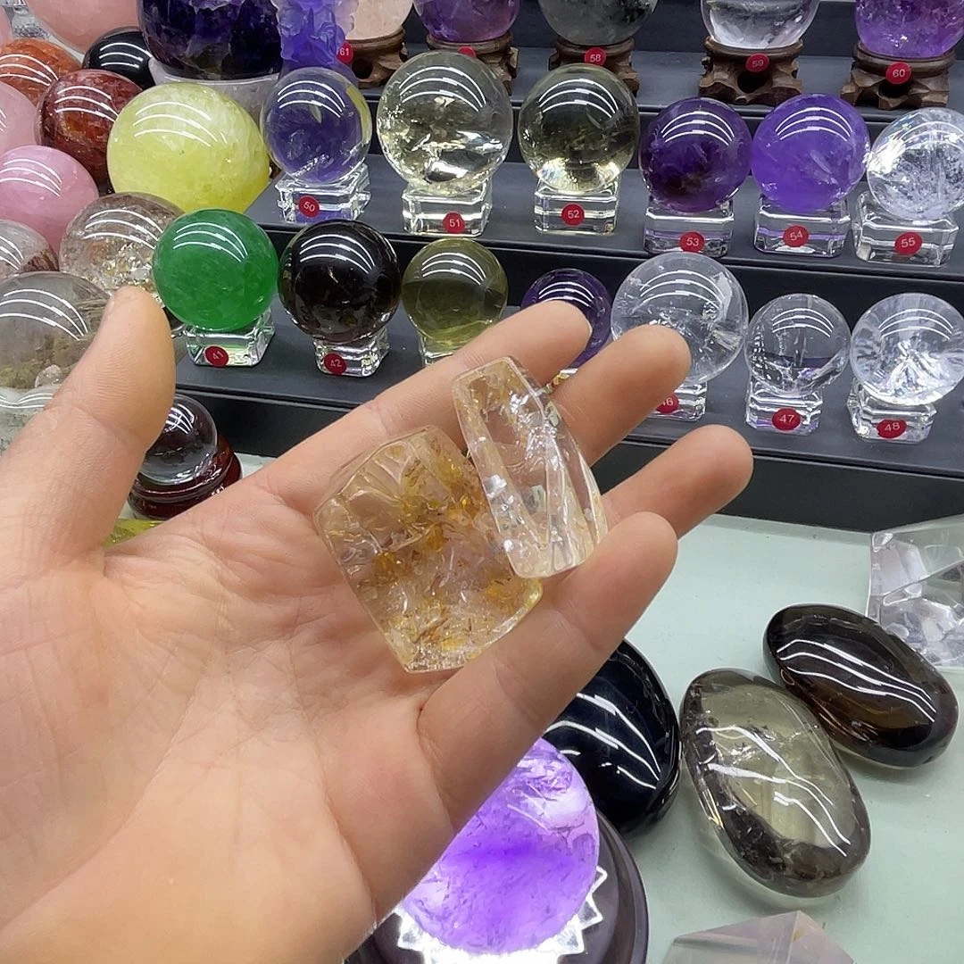 天然黄色水晶随行摆件