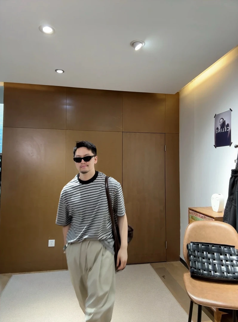 TUAN 【新晋条纹】 宽松阔版 挺阔抗皱 男女同款夏季短袖T恤