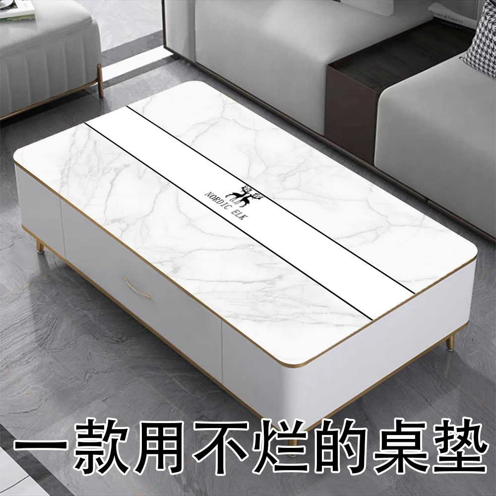 网红茶几桌垫防水防油防烫餐桌垫高档简约免洗家用长方形桌布垫子