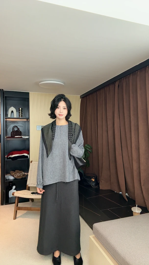 【南巷】秋季上新气质灰色长袖