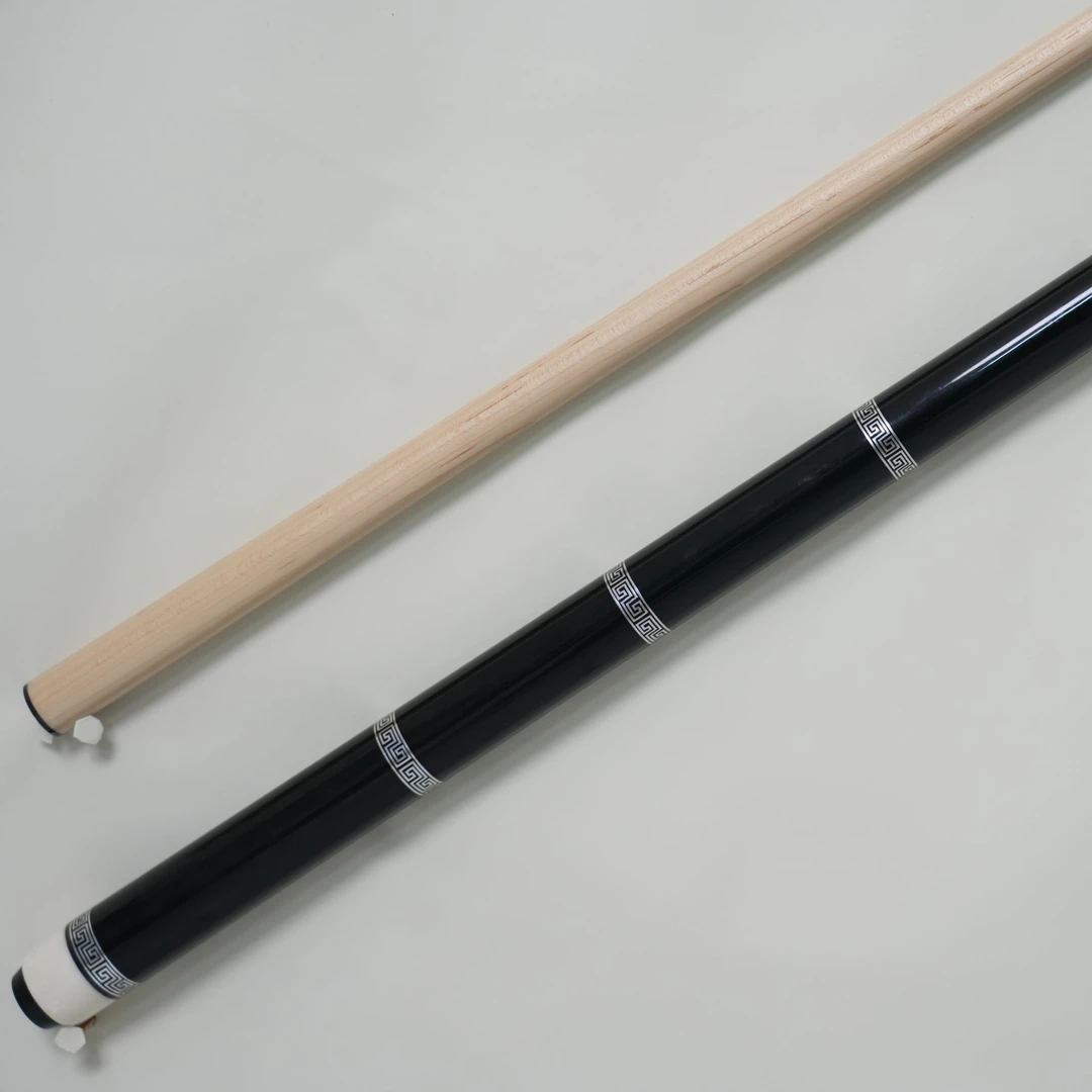 大头九球台球杆水标二分之一球杆硬岩枫木中式黑八桌球美式慢八牙