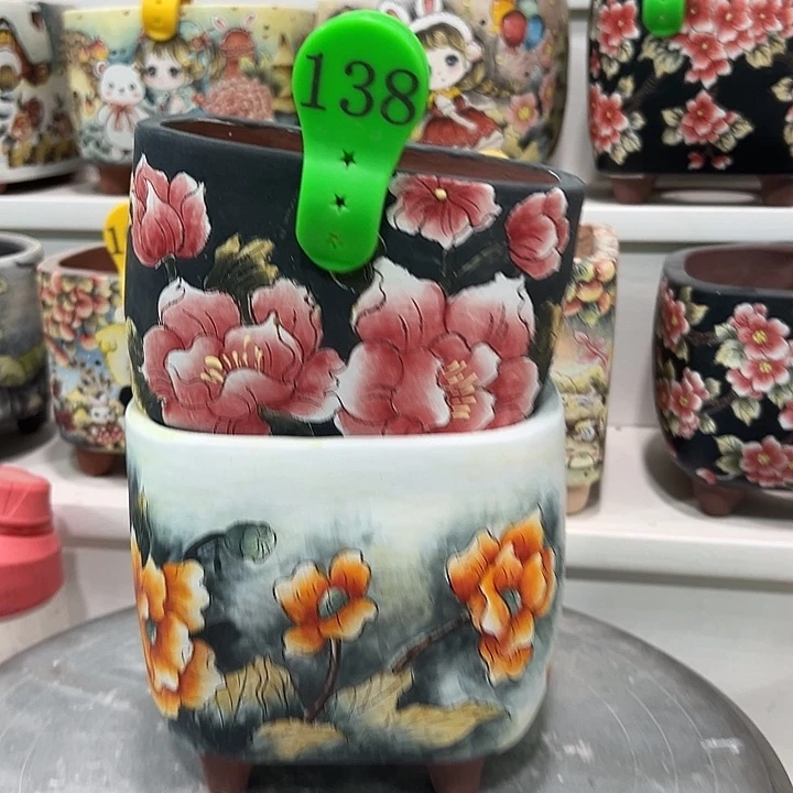 周***琼紫砂花盆水晶花盆138瑕疵