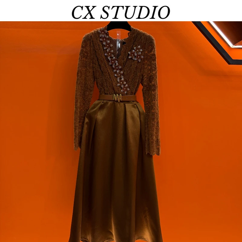 YC编码72 经典收腰轻奢时尚连衣裙（定制女装）S1620A