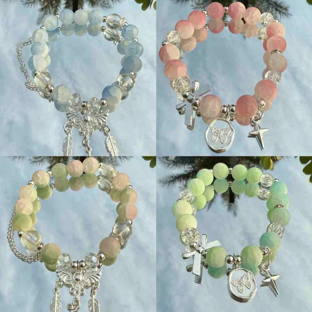 【 100条套装】DIY原创手作玻璃珠手链