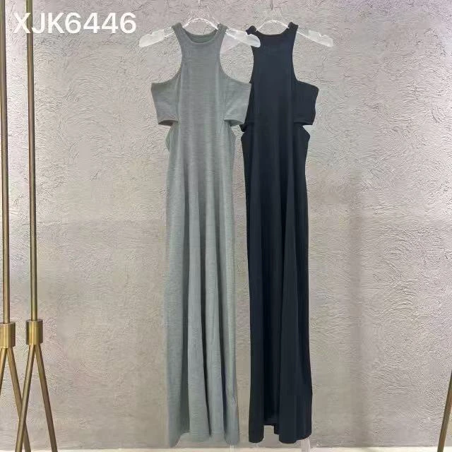 【BAI】夏新款设计感显瘦镂空无袖连衣裙6446